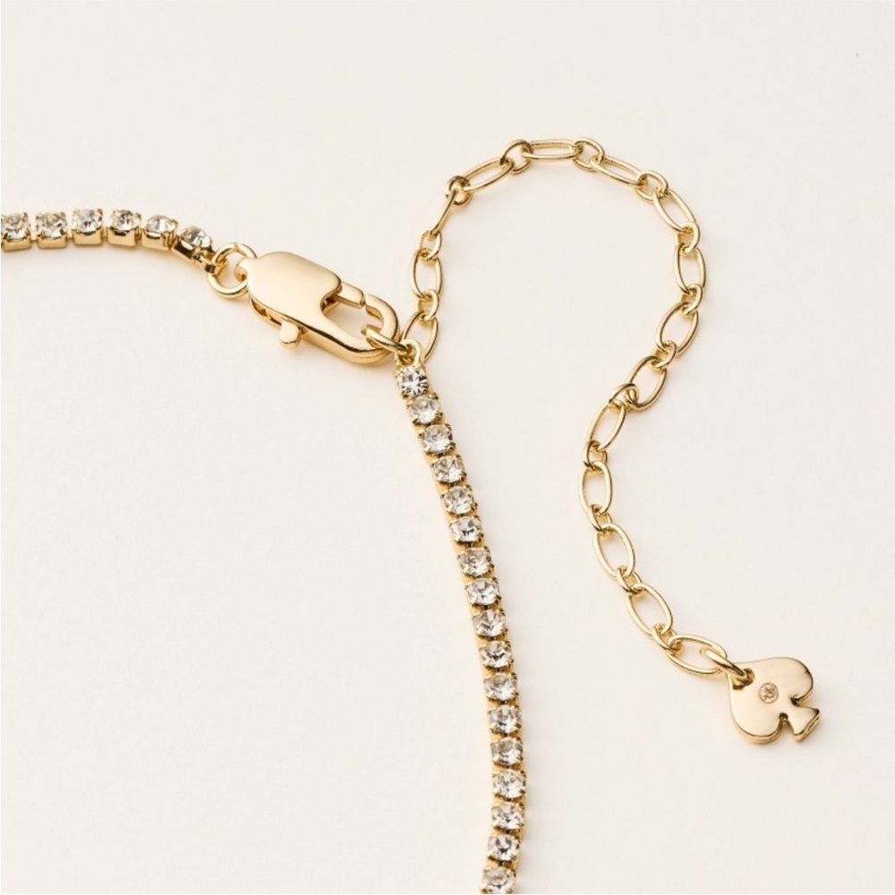 NWT Kate Spade Gold and Rhinestone French Fry Necklace - Picture 4 of 8